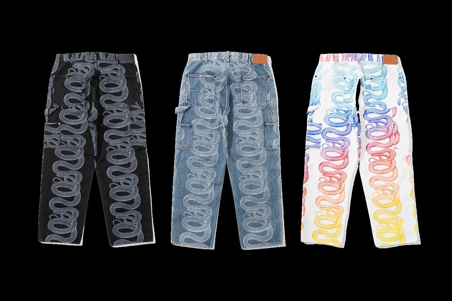 Supreme®/HYSTERIC GLAMOUR Snake Double Knee Denim Painter Pant view 4